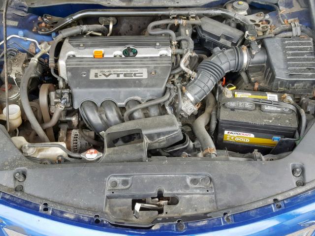 1HGCS12849A013844 - 2009 HONDA ACCORD EXL BLUE photo 7