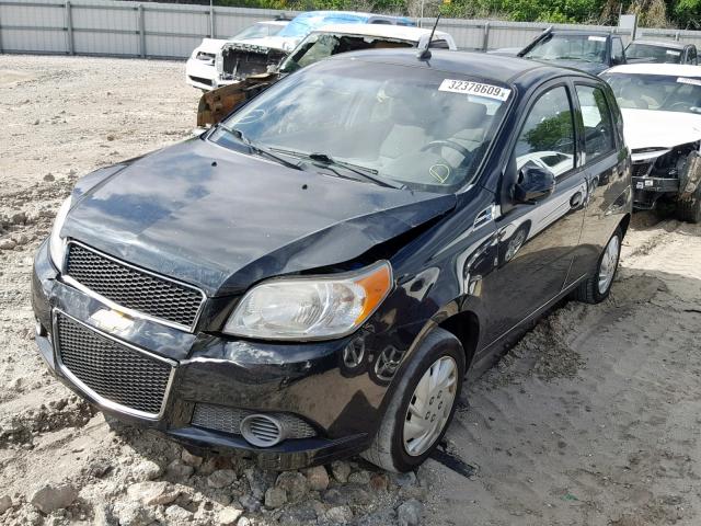 KL1TD6DE6BB204200 - 2011 CHEVROLET AVEO LS BLACK photo 2