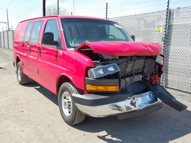 1GTZ7TCGXF1277934 - 2015 GMC SAVANA G35 RED photo 1