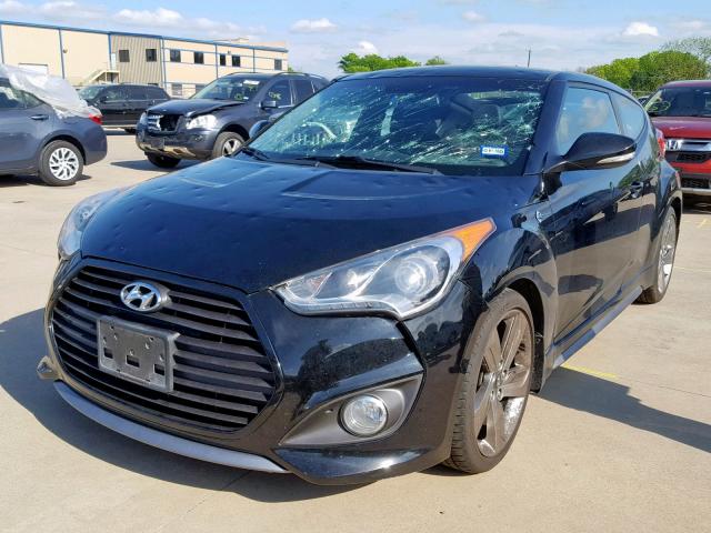 KMHTC6AE4DU162189 - 2013 HYUNDAI VELOSTER T GRAY photo 2