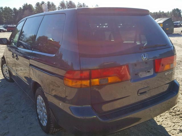 5FNRL18544B016391 - 2004 HONDA ODYSSEY LX BLUE photo 3