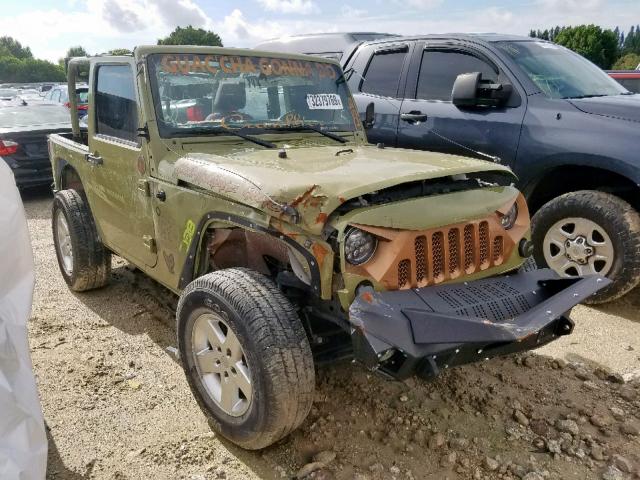 1C4AJWAG7DL582294 - 2013 JEEP WRANGLER S GREEN photo 1