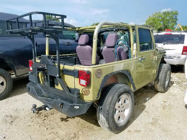 1C4AJWAG7DL582294 - 2013 JEEP WRANGLER S GREEN photo 4