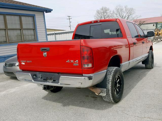 3D7KS29C36G160170 - 2006 DODGE RAM 2500 RED photo 4