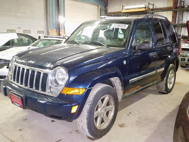 1J4GL58K65W721608 - 2005 JEEP LIBERTY LI BLUE photo 2