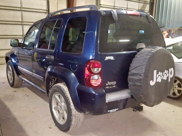 1J4GL58K65W721608 - 2005 JEEP LIBERTY LI BLUE photo 3