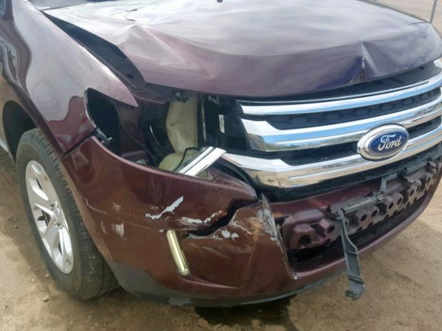 2FMDK4JC9BBA62277 - 2011 FORD EDGE SEL MAROON photo 9