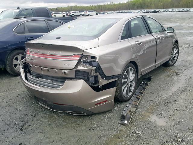 3LN6L5C93KR607369 - 2019 LINCOLN MKZ RESERV BEIGE photo 4