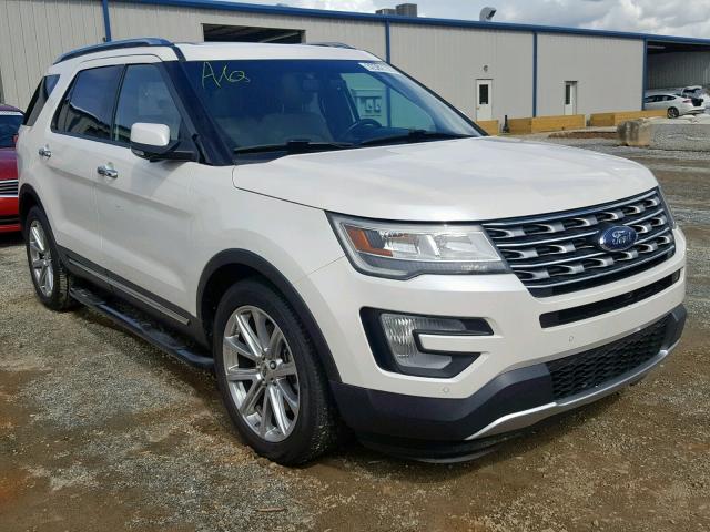 1FM5K7F86GGC24098 - 2016 FORD EXPLORER L WHITE photo 1