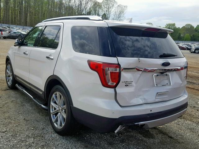 1FM5K7F86GGC24098 - 2016 FORD EXPLORER L WHITE photo 3