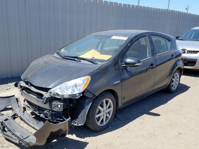 JTDKDTB32D1045494 - 2013 TOYOTA PRIUS C BLACK photo 2