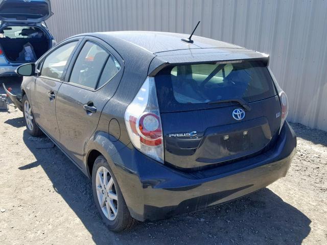 JTDKDTB32D1045494 - 2013 TOYOTA PRIUS C BLACK photo 3