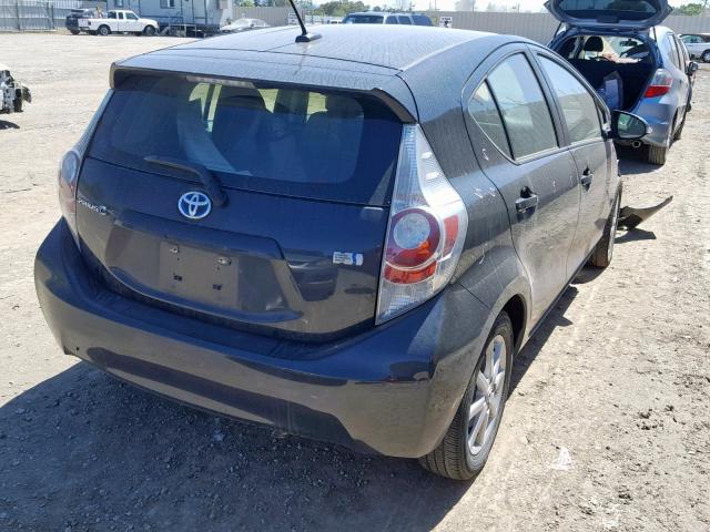 JTDKDTB32D1045494 - 2013 TOYOTA PRIUS C BLACK photo 4