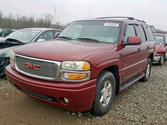 1GKEK63U21J273314 - 2001 GMC DENALI BURGUNDY photo 2