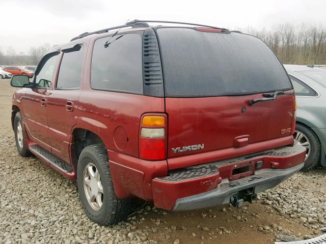 1GKEK63U21J273314 - 2001 GMC DENALI BURGUNDY photo 3