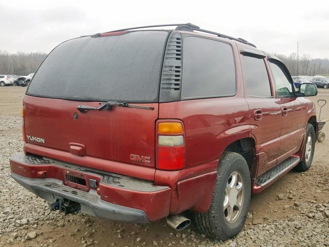 1GKEK63U21J273314 - 2001 GMC DENALI BURGUNDY photo 4