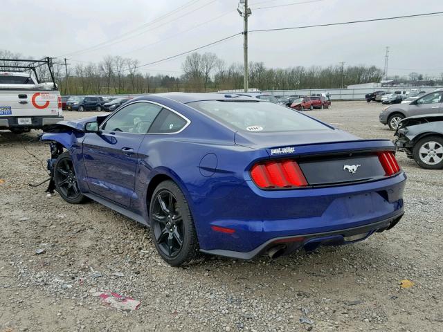 1FA6P8TH0G5283640 - 2016 FORD MUSTANG BLUE photo 3