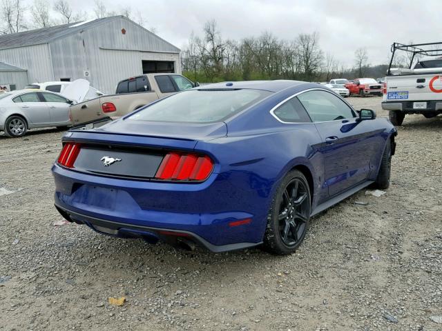 1FA6P8TH0G5283640 - 2016 FORD MUSTANG BLUE photo 4