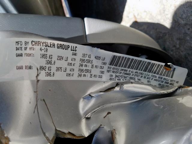 3A4GY5F9XAT188826 - 2010 CHRYSLER PT CRUISER  photo 10