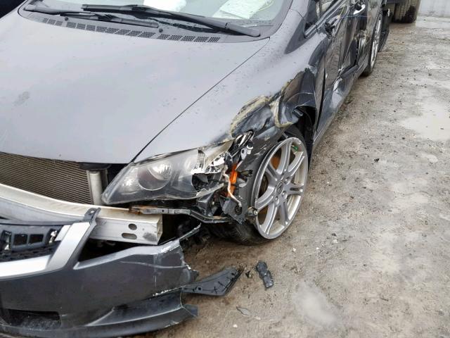 2HHFD5F7XBH201237 - 2011 ACURA CSX TECHNO GRAY photo 9