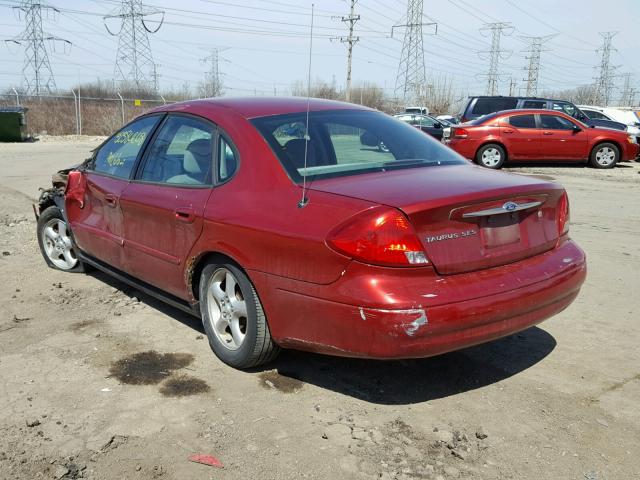 1FAFP55S51G104771 - 2001 FORD TAURUS SES RED photo 3