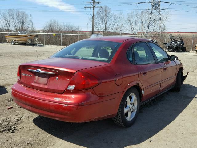 1FAFP55S51G104771 - 2001 FORD TAURUS SES RED photo 4