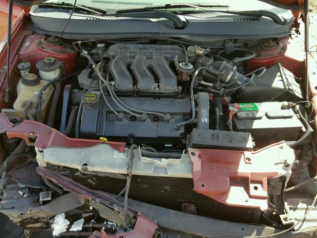 1FAFP55S51G104771 - 2001 FORD TAURUS SES RED photo 7