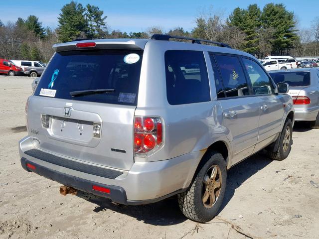 2HKYF184X6H555015 - 2006 HONDA PILOT EX SILVER photo 4