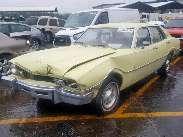 5K92L137904 - 1975 FORD MAVERICK YELLOW photo 2