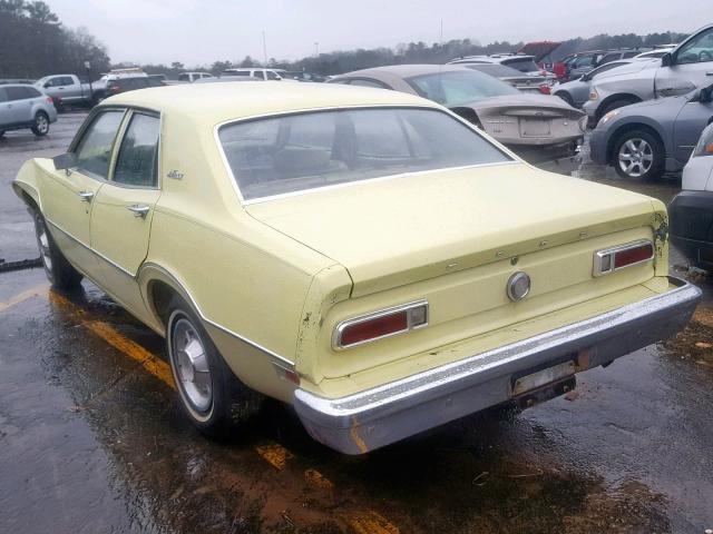 5K92L137904 - 1975 FORD MAVERICK YELLOW photo 3