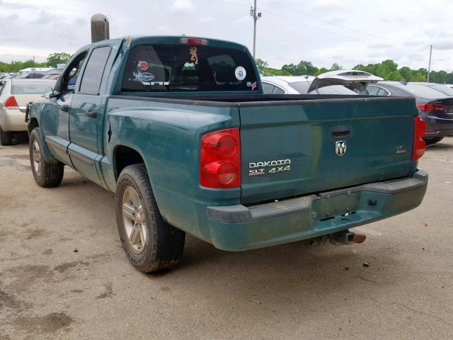 1D7HW48J47S256524 - 2007 DODGE DAKOTA QUA GREEN photo 3