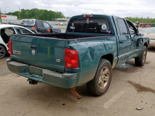 1D7HW48J47S256524 - 2007 DODGE DAKOTA QUA GREEN photo 4