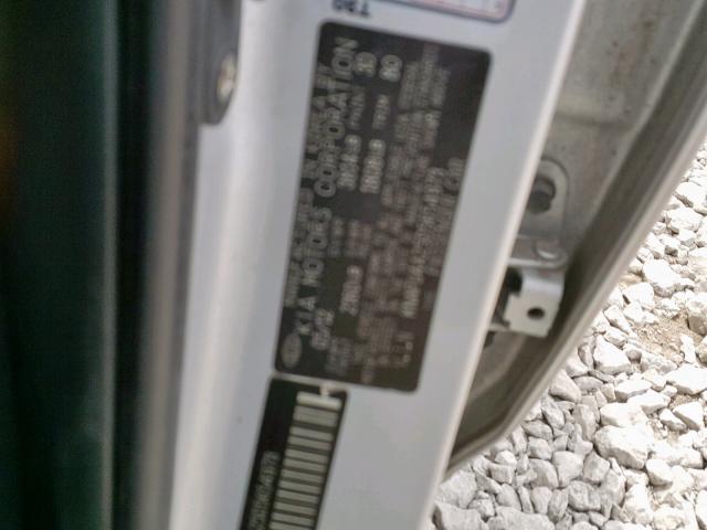 KNAFU4A25D5654973 - 2013 KIA FORTE EX SILVER photo 10