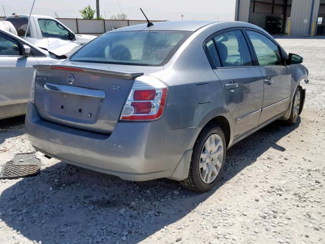 3N1AB6AP4CL625198 - 2012 NISSAN SENTRA 2.0 GRAY photo 4