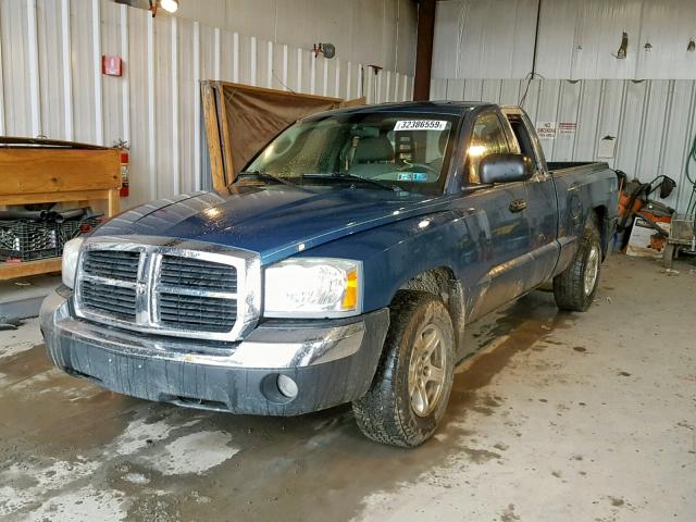 1D3HW42K65S331756 - 2005 DODGE DAKOTA SLT BLUE photo 2