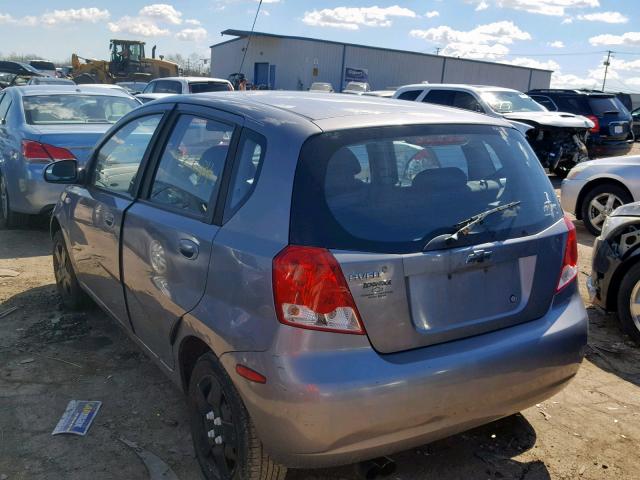 KL1TD66688B117672 - 2008 CHEVROLET AVEO BASE Сұр фото 3