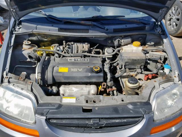 KL1TD66688B117672 - 2008 CHEVROLET AVEO BASE Сұр фото 7