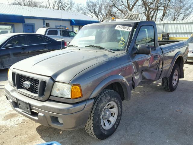 1FTYR10U25PA20279 - 2005 FORD RANGER GRAY photo 2