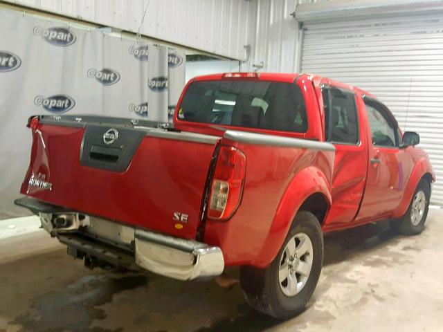 1N6AD07U59C426115 - 2009 NISSAN FRONTIER C RED photo 4