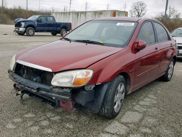 KNAFE121675406320 - 2007 KIA SPECTRA EX MAROON photo 2