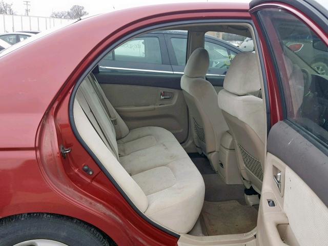 KNAFE121675406320 - 2007 KIA SPECTRA EX MAROON photo 6