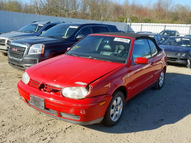 3VWDC21V92M808794 - 2002 VOLKSWAGEN CABRIO GLX RED photo 2