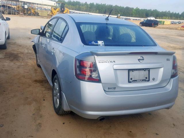 3N1AB6AP2BL652592 - 2011 NISSAN SENTRA 2.0 SILVER photo 3