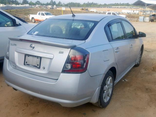 3N1AB6AP2BL652592 - 2011 NISSAN SENTRA 2.0 SILVER photo 4