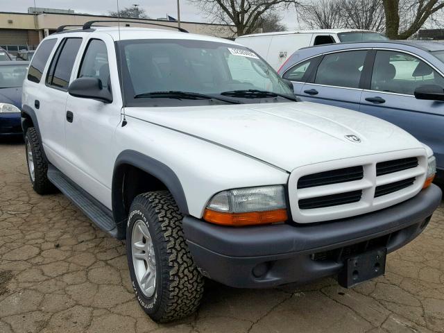 1D4HS38N93F551885 - 2003 DODGE DURANGO SP WHITE photo 1