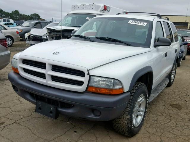 1D4HS38N93F551885 - 2003 DODGE DURANGO SP WHITE photo 2