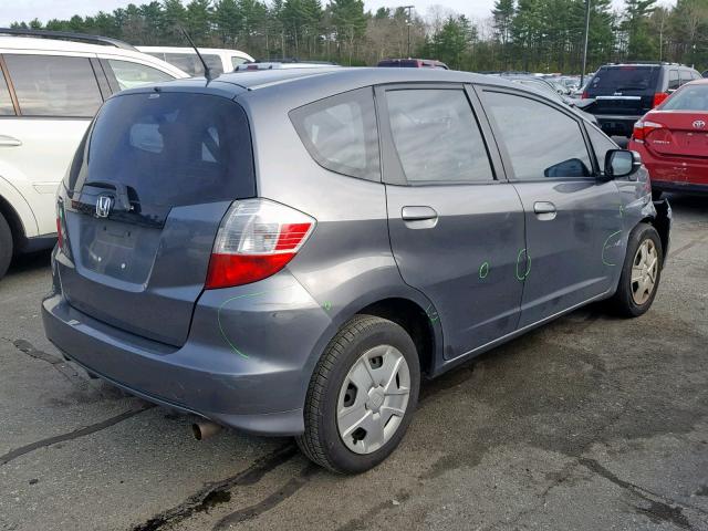 JHMGE8H34CC032674 - 2012 HONDA FIT GRAY photo 4