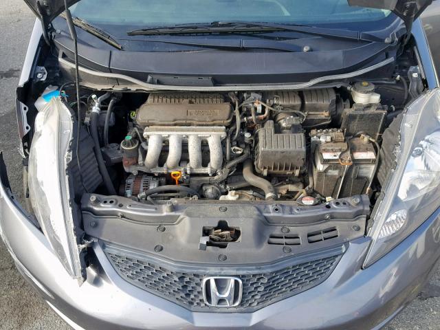 JHMGE8H34CC032674 - 2012 HONDA FIT GRAY photo 7