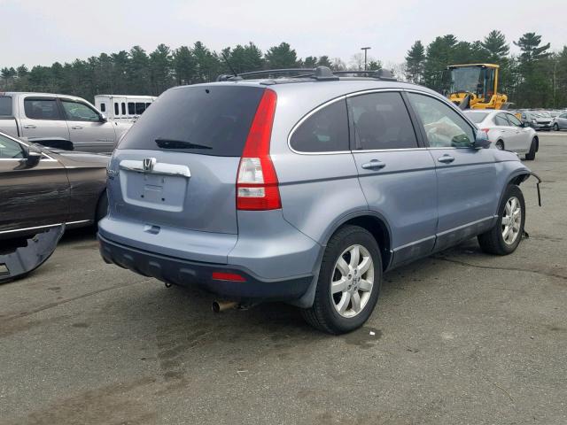 5J6RE48738L033726 - 2008 HONDA CR-V EXL BLUE photo 4