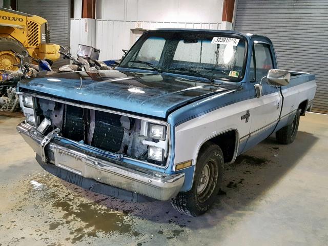 1GCDR14H3HS138466 - 1987 CHEVROLET R10 BLUE photo 2